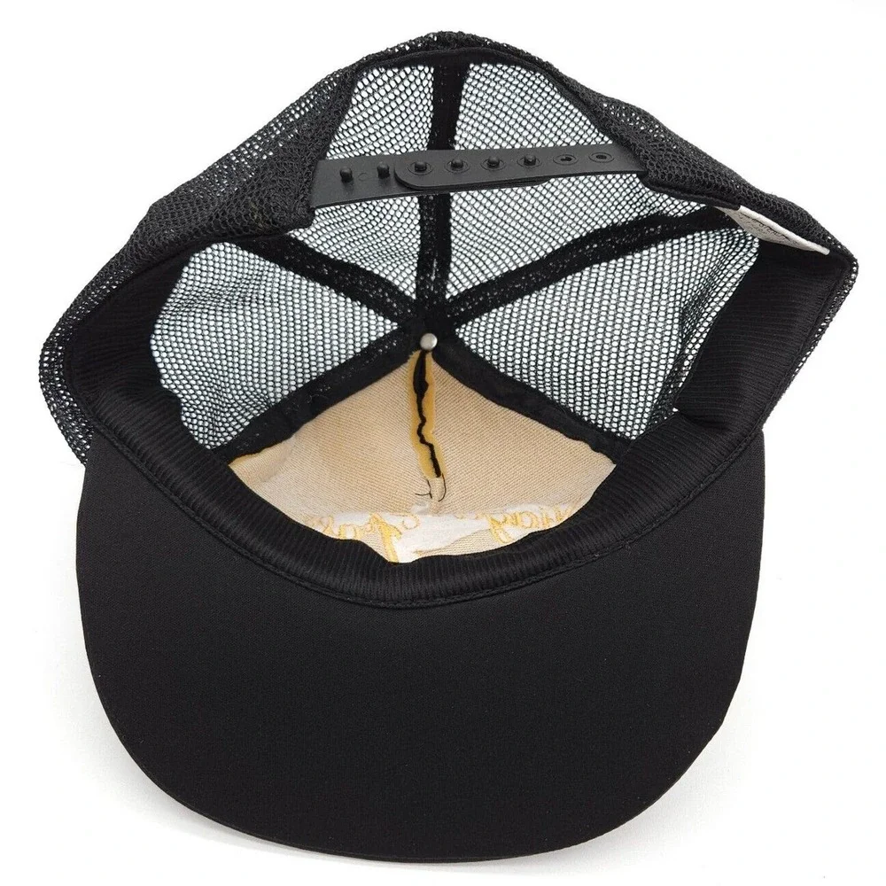 Vintage Niagara Falls Mesh Snapback Trucker Hat Black Gold Leaf Scramble Egg Cap